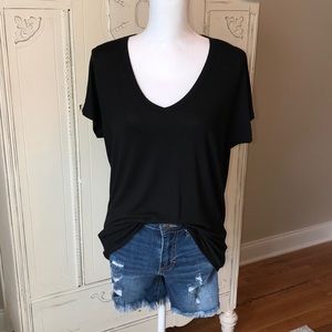 Express V-Neck Black Top